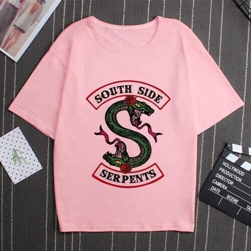 South Side Serpents Graphic Tees Women 2020 Summer T Shirt Women Hydra Medusa Print Tshirt Harajuku Aesthetic Plus Size T-shirt