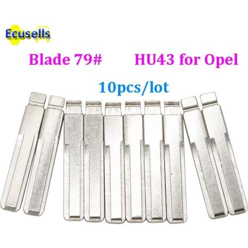 10PCS/lot Universal Flip Remote Key Blade 79# Car Key Blank For Vauxhall Opel With Left Groove NO. 79 HU43 fly key