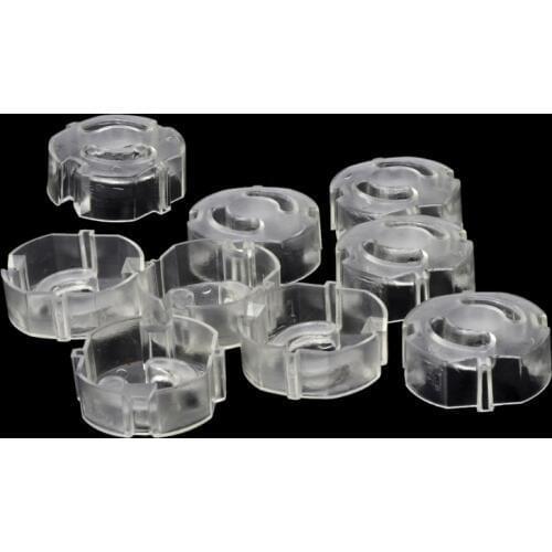 Safe 10pcs EU Kids Safety Electrical Outlet Cover Baby Protection Anti Electric Shock Transparent Clear ABS Material