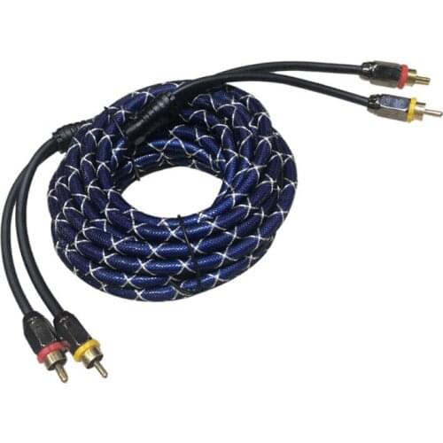 4.5m Car Auto Audio Speaker RCA Cable Wire Secure Connection