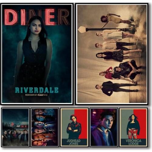 49 Designs Riverdale Kraftpaper Poster TV Show Painting Abstract Funny Fancy Wall Sticker for Coffee House Bar