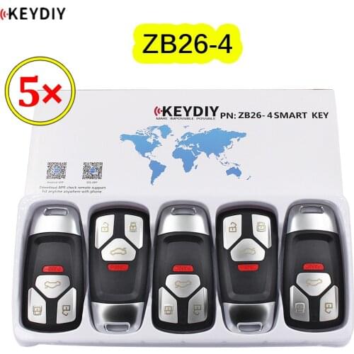 5PCS/LOT Universal ZB26-4 KD Smart Key Remote for KD-X2 KD Car Key Remote Replacement Fit More than 2000 Models
