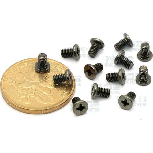 500pcs/lot M2.5*3.5 Head 4.5*0.8mm Thin head (wafer head) philips machine screws laptop repair screw black nickel plated CM2.5