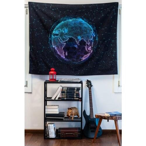 Beyond The World Tapestry Wall Hanging Psychedelic Runes Art Tapestries for Living Room Decor Gossip Tapestries Hippie
