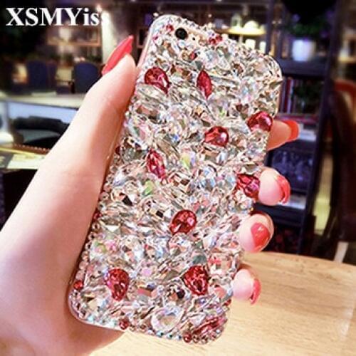 Luxurious 3D Bling Jewelled Rhinestone Crystal Diamond Soft Phone Case For Huawei Honor 8 9 10 Lite 20 Pro V10 V20 7X 8X 9X Pro