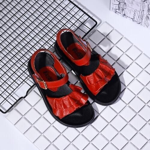 Children shoes Girls sandals 2021 new of summer little girl princess shoes girls Geniune leather soft sole Non-slip sandals