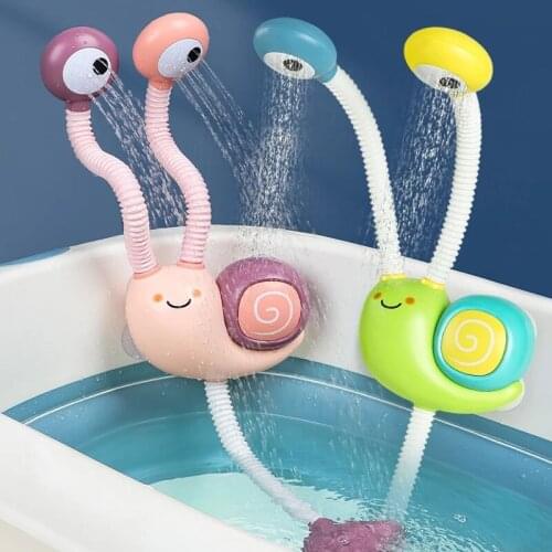 Baby Bath Toys Water Game Snail Spraying Faucet Shower Electric Water Spray Toy For Kids Bathtime Bathroom Baby Toys