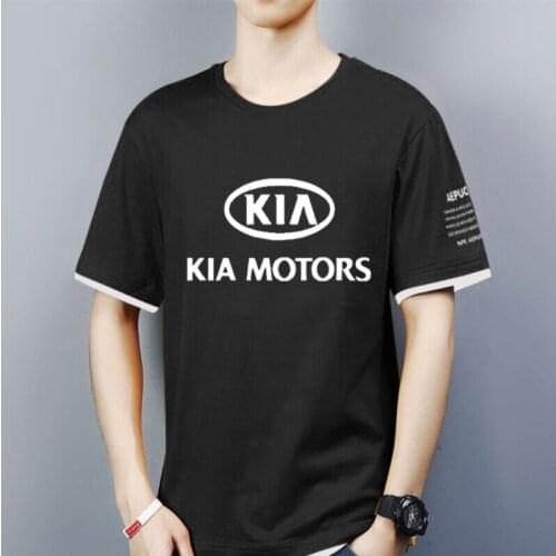 NEW Mens Short Sleeve race KIA motorcycle T-shirt Summer casual male solid colour Fashion HipHop Harajuku Men Clothe