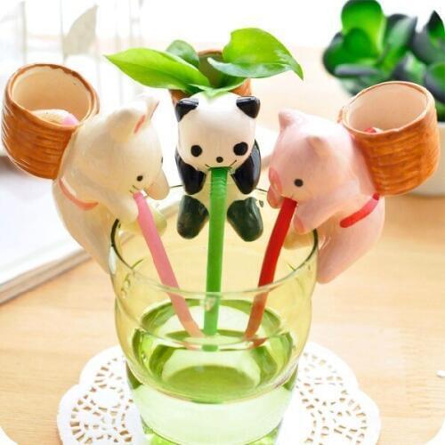 Animal hot water pot planting new ECOEY Desktop creative green plant thirst thirsty suck in