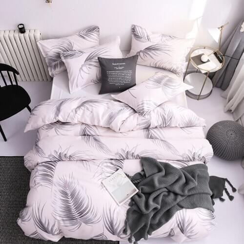 Home Textile Coconut Palm Lines Bedding Set Duvet Cover Pillowcases Bed Linens Set Twin Full Queen King 2/3PCS