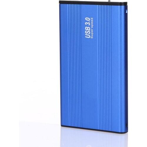 New USB 3.0 SATA 2.5in Super Speed HDD External Hard Drive Enclosure Case HD Enclosure Super Speed For Windows Mac OS Blue