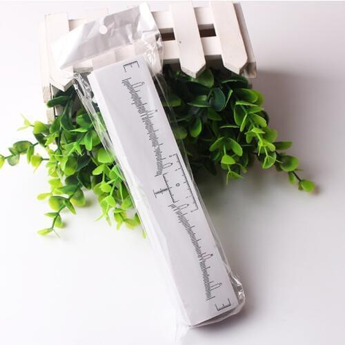 100pcs Disposable Eyebrow Ruler Sticker Adhesive Brow Measurement Ruler Template Stencil Eyebrow Microblading Tool for Beginner