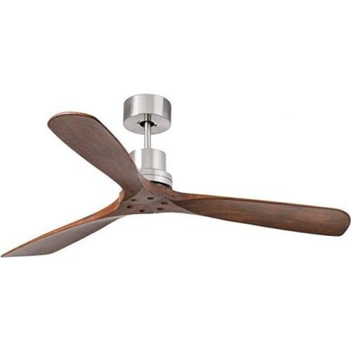 Wood 52 inch ceiling fan propeller Wooden blade Large fans with blades and control for stretch ceilings silent bedroom home loft