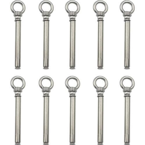 M6x60mm 304 Stainless Steel Ring Internal Expansion Lifting Expansion Eyebolt Pack of 10