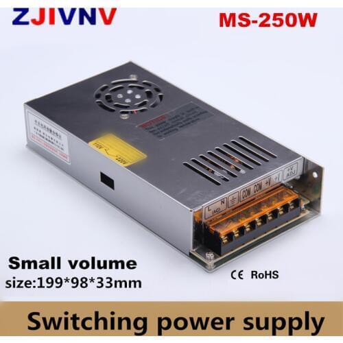 Mini/small size 250w switching power supply single output 12v 20a programmable ac/dc smps 27v 9a, 24v 10a 36v 6.9a, 15v 16a