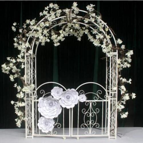 New courtyard tieyi arch flowers climbing pergola wedding outdoor european-style decoration door pavilion flowers door weddin