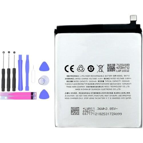 Original 3000mAh BA712 Replacement Batteries For Meizu M6s Meilan S6 Mblu S6 M712Q/M/C M712H Smartphone Mobile Phone Battery
