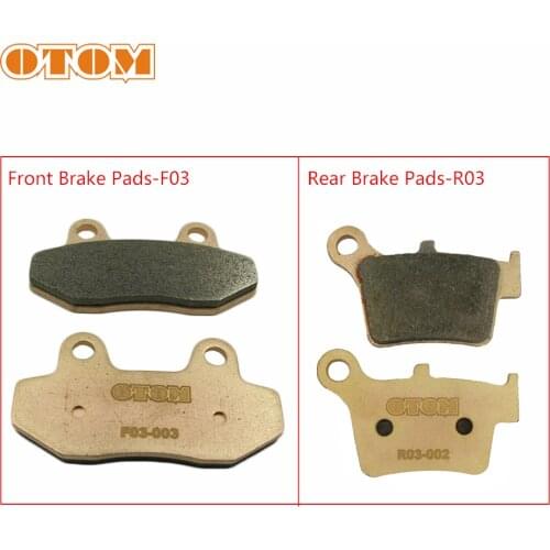 OTOM Motorcycle Front F03 Rear R03 Brake Shoe Pad Copper Sintering Base Disks For KAYO T4 T6 K6 X2 K16 K18 Off-Road Motocross