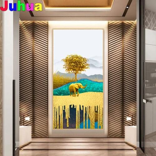 Luxurious Nordic Gold Tree Elephant DIY Diamond Painting Stitch kit Diamond Mosaic animal Diamond embroidery gift home decor