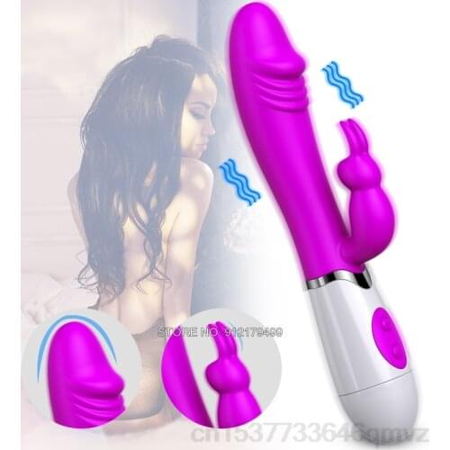 G-Spot Vibrating Clitoris Stimulation Silicone Dildo Vibrators Anal 18+Sex Toys for Adult Woman Couples Powerful Rabbit Vibrator