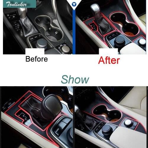 Tonlinker 2 PCS Car Styling Silicone Gear and glass position Cover Case Stickers for Lexus RX200t 450h 2016 Part Accessories