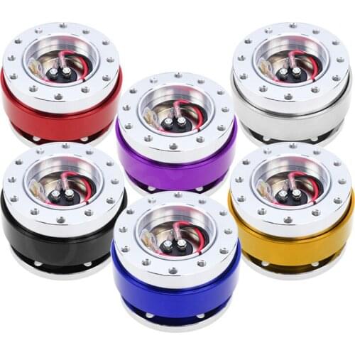 Universal Racing Steering Wheel 6 Hole Aluminum Car Auto SUV Truck Quick Release Steering Wheel Snap Off Hub Adapter Boss Kit