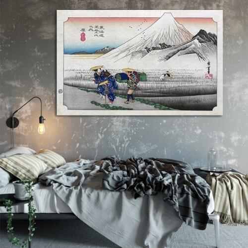 Japanese Art Yamato Canvas Poster Prints Vintage Landscape and Humanities Painting Study Room Home Decoration Living Room Pictur