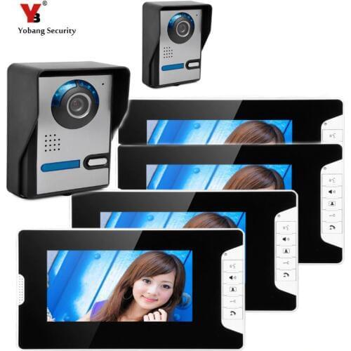Yobang Security 7 Inch Video Door Entry Phone Call System Video Doorbell Camera Intercom House Families Video Intercom