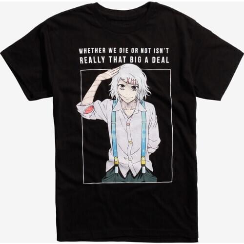 Funny t shirts Fashion Mens T-Shirt TOKYO GHOUL JUZO SUZUYA QUOTE T-SHIRT Mens Cotton Tshirt Funny Shirts