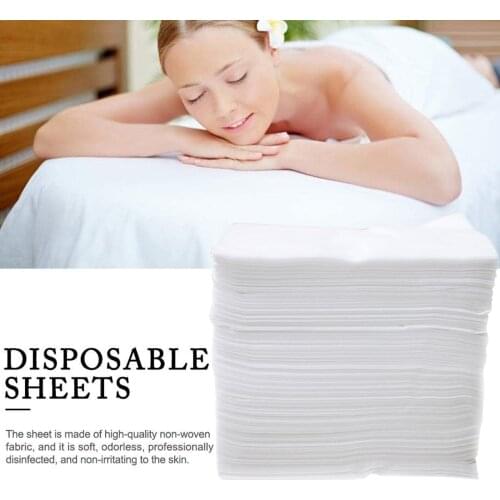 100pcs 180 X 80 Cm Spa Bed White Disposable Sheets Massage Table Sheet Waterproof Bedspreads Non Woven Fabric Coverlets G3