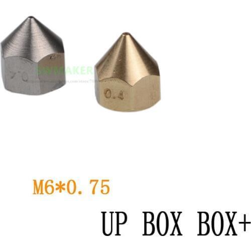 2pcs replacement brass nozzle 0.2mm 0.4mm M6x0.75 for UP mini PLUS2 BOX/BOX+ UP300 3D printer Accessories UP Brand Nozzle