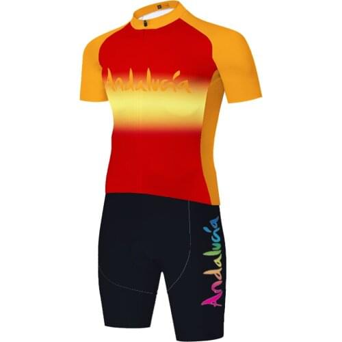 2021 laser cut conjunto ciclismo masculino andalucia tight cycling suit men cycling skinsuit bicycle jumpsuit bike clothing