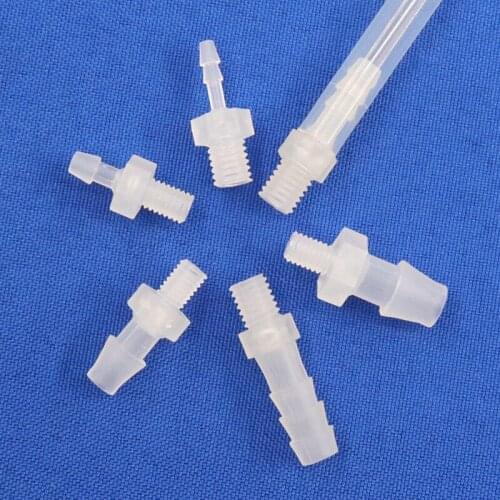 5~50pcs M5 M6 M8 Thread To 2~10mm PP Pagoda Direct Connectors Aquarium Tank Adapter Irrigation System Water Pipe Hose Joints