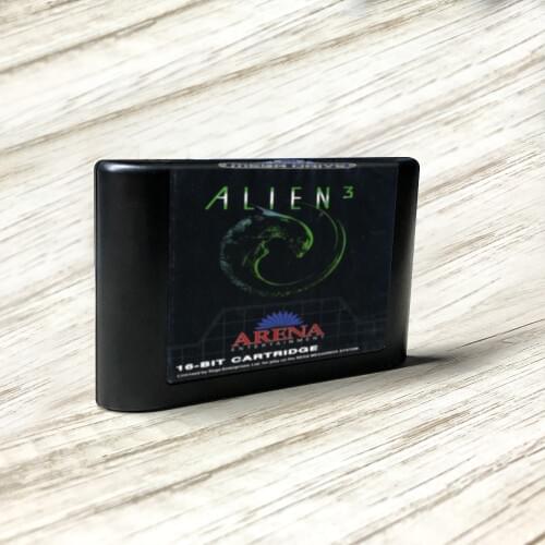 Alien 3 - EUR Label Flashkit MD Electroless Gold PCB Card for Sega Genesis Megadrive Video Game Console