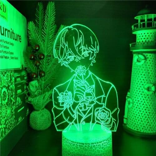 Anime Lamp Mystic Messenger LED Night Light for Kids Bedroom Decor Nightlight Anime 3D Illusion Night Lamp Manga Thing Kids Gift