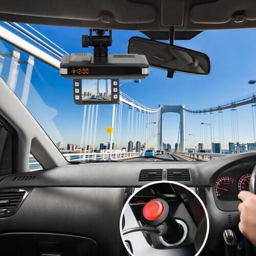 2 in 1 Car Dashboard Camera Car Detector Antiradar Anti-radar Speed English Russian Voice Alarm Radar Detector X K CT La