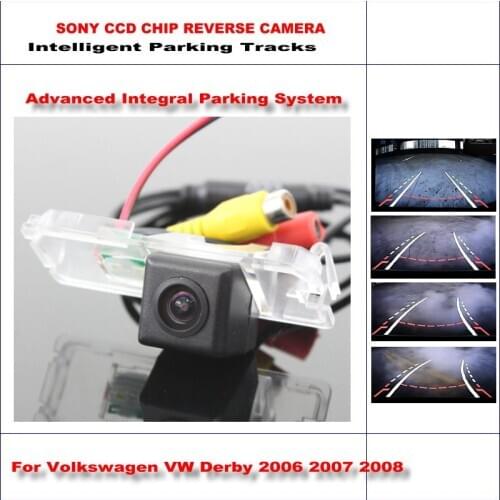Car Rear Camera For VW Derby 2006 2007 2008 Intelligent Parking Back Up Reverse Dynamic Guidance Tragectory CAM