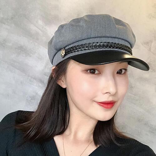 Beret Female Korean Version Autumn and Winter Personality Retro Army Hat Net Red British Beret Young Man beret femme french hat