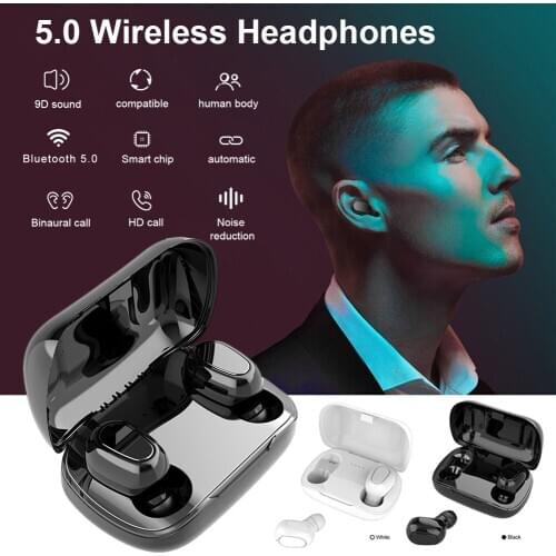 Wireless Earphones Bluetooth 5.0 HD Call Headphones Stereo Headset with Charging Case for Gym Running Sports bluetooth earphone