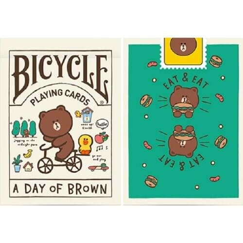 Bicycle Line Friends "A Day of Brown" Playing Cards Cute Cartoon Deck USPCC Collectable Poker Card Games Magic Tricks Props