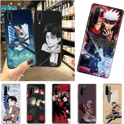Attack on Titan jujutsu kaisen Anime Phone Case For Huawei honor Mate mate P 10 9X 10i 20 30 40 y7 pro p smart 2019 lite