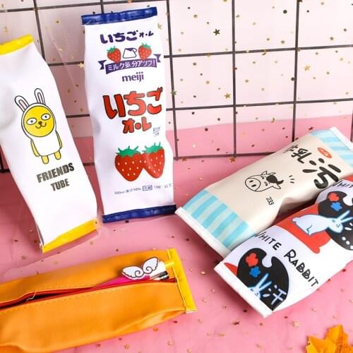 PU Pencil Case Small Print Avocado Gift Leather Cute pencil bags novel School Avocado School Supplies Stationery