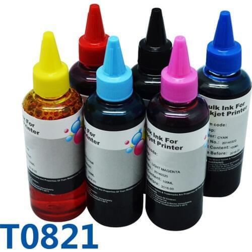 600ml T0821 Good Quality Refill Ink Kit Bulk Ink For Inkjet Printer For Epson Stylus R390/R270/R290/R295/RX590/RX615/RX610/RX690