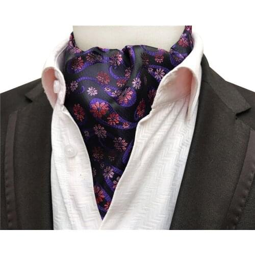 Designers Men Neck Ascot Jacquard Woven Cravat Ties as Gift