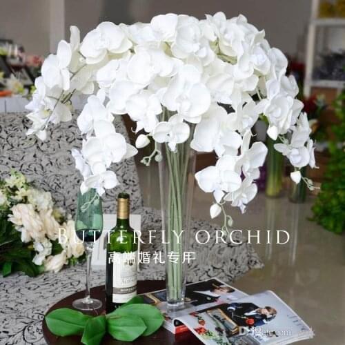 90 cm/35" Elegant Artificial Butterfly Orchid Silk Flower Phalaenopsis Bouquet for Home Ornament Wedding Decorations supplies