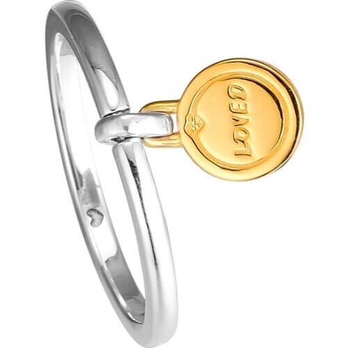 Medallion of Love Shine Rings 100% Authentic 925 Sterling-Silver-Jewelry Free Shipping