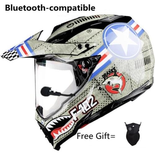 Motorcycle Helmet with Bluetooth Headset Matte Black Casco Moto Motorcycle BT Helmets