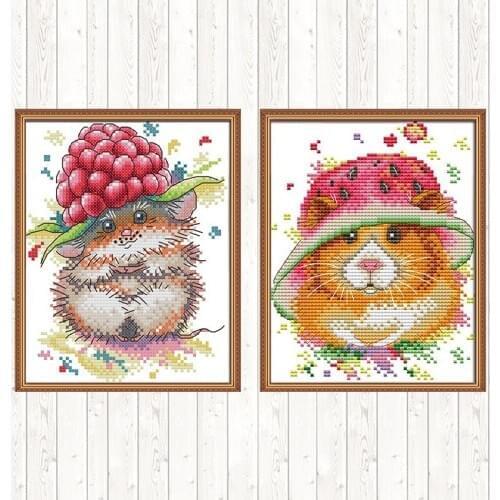 A Little Mouses Patterns Kits DIY Needlework Crafts Cross Stitch Kits Wall Home Decor Cotton Thread Embroidery Needlework Sets