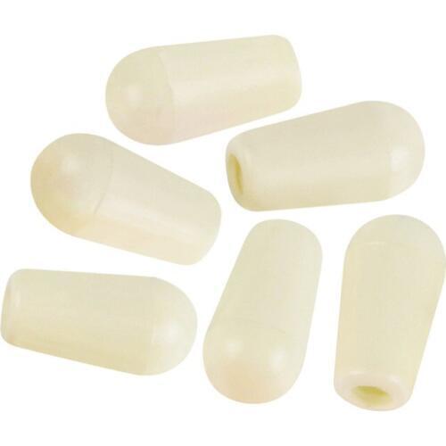 NEW 6pcs Beige Plastic Electric Guitar 3 Way Toggle Switch Tips Caps Knobs Buttons 4mm Guitar Accessories