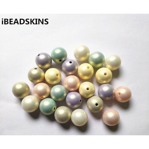 New arrival (choose size and color ) chunky solid Acrylic Stardust with Rainbow round-shape beads for jewelry DIY making